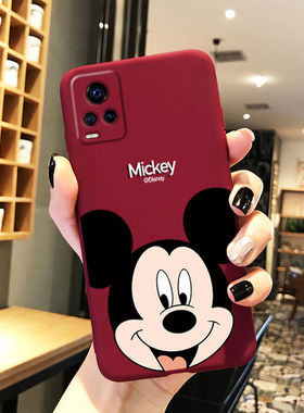 vivos7手机壳s7t米奇s7e可爱y73s软磨砂薄红色春节新年兔年新硅胶全包防摔男女通用