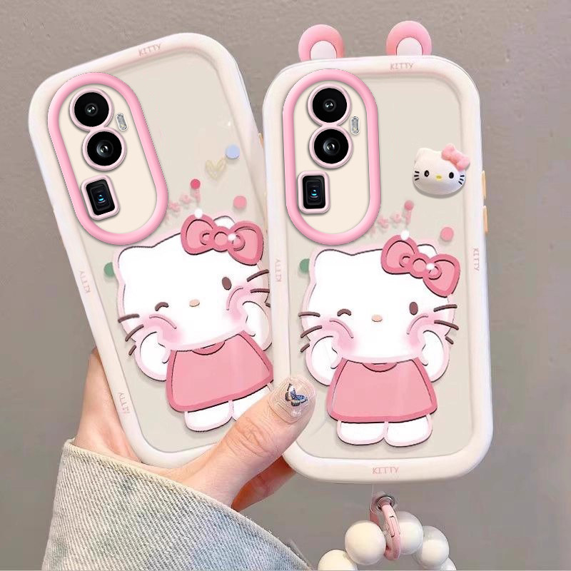 泡芙kt猫OPPOReno10Pro+壳PHU110情侣全包防摔男女可爱套外壳