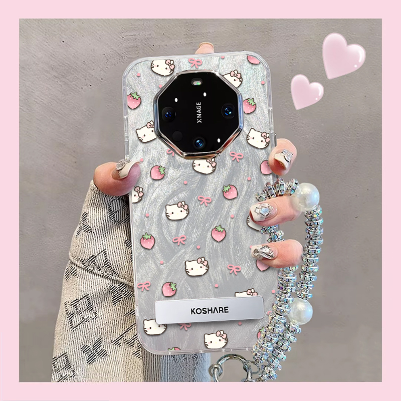 羽纱kt猫华为Mate60RS手机壳情侣全包防摔硅胶高级男女可爱套外壳