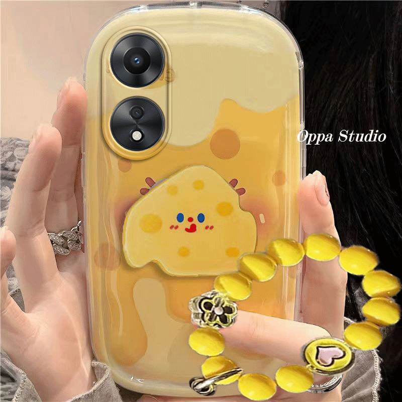 oppo a2x/a58/a58x手机壳可爱黄色奶酪卡通防摔硅胶a2x/a58/a58x软女肥皂壳全包气垫保护套