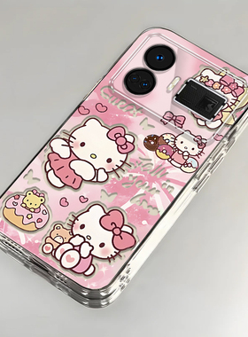 卡通kt猫realme真我GT5壳透明RMX3823全包防摔男女可爱套外壳