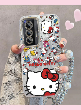 精孔kt猫vivoX70手机壳v2133a情侣全包防摔软高级男女可爱套外壳