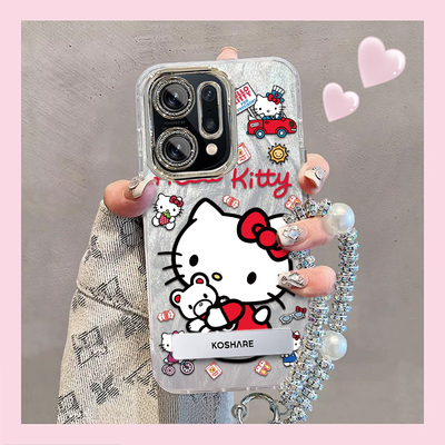 羽纱kt猫OPPOFindX5手机壳PFFM10情侣全包防摔高级男女可爱套外壳