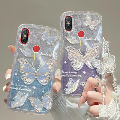 适用小米6x手机壳小米5x透明6蝴蝶8套9全包se防摔10潮11奢华12高档手链13闪粉14款15新pro软s女xiaomi