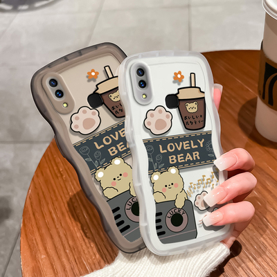 大波浪-条纹小熊手机壳