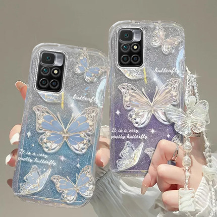 红米note11手机壳红米note 13透明12蝴蝶套全包PRO+防摔T潮4奢华14高档10手链8闪粉9男女10a潮7薄5款6新redmi