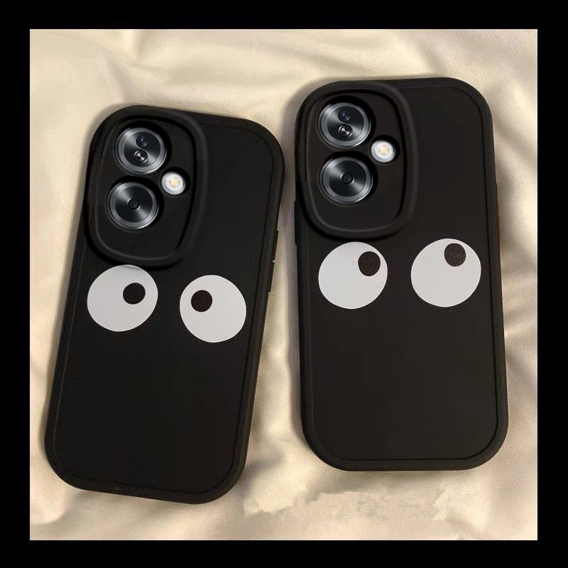 OPPO A2手机壳硅胶新款透明A2卡通可爱全包套保护套软趣味眼睛
