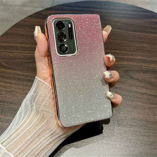 oppo Find N手机壳oppoFind N折叠屏oppoFindN新款前后全包镜头壳膜一体保护套女晶莹闪粉繁星女神星空洛可可