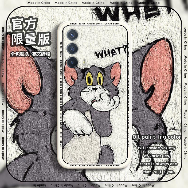 油画汤姆猫杰瑞鼠手机壳