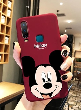 vivo/y3手机壳u3x新硅胶全包y3s防摔牌米奇红色春节新年兔年可爱软磨砂薄男女通用