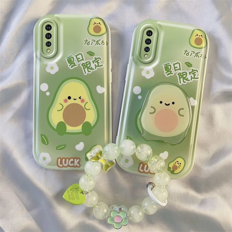 牛油果手机壳全包波浪边