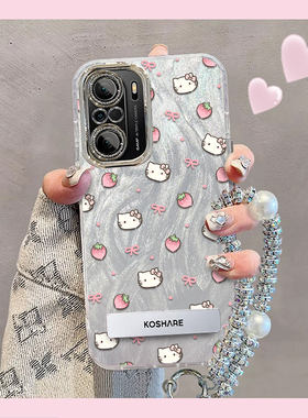 羽纱kt猫红米K40Pro手机壳M2012K11C情侣全包防摔男女可爱套外壳