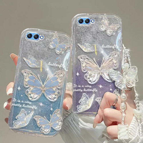 荣耀v10手机壳荣耀v9透明v40蝴蝶v20套v30全包pro防摔5潮60奢华80高档T手链30闪粉100款40新50软70女honor