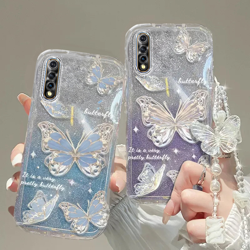 vivo Y7s手机壳Y3s透明Y5s软Y9s套Y10全包Y11防摔Y30潮Y31s奢华Y32高档Y33E蝴蝶S手链T闪粉Y35男Y36女vivoY7s