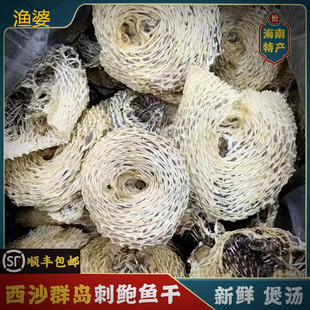 海南南海西沙群岛刺鲍鱼皮冰鲜去刺龟鱼皮自晒干刺豚鱼皮海鲜干货