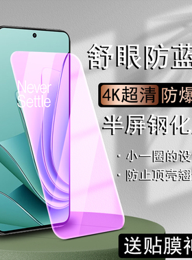 适用一加ace2V半屏膜acePro高清9/9R/9RT/8T抗蓝光10T/ace竞速版非全屏半包钢化手机膜