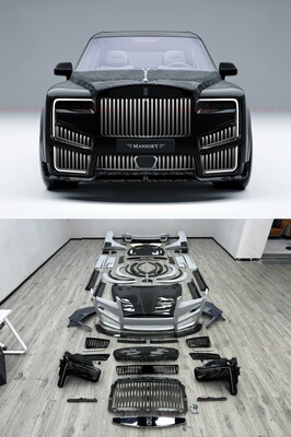 劳斯莱斯库里南老改新款MANSORY款包围套件前杠大灯中网后杠轮毂