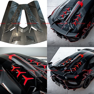 兰博基尼Aventador大牛LP700LP740改装 干碳材质尾盖套件 SVR限量版