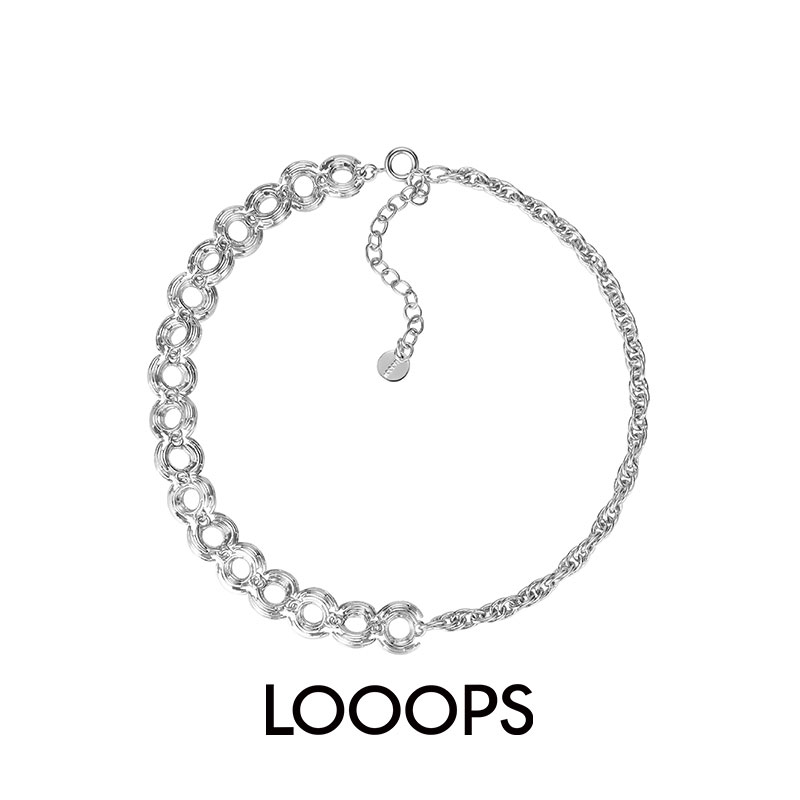 光束圈形锁链解构原创设计项链