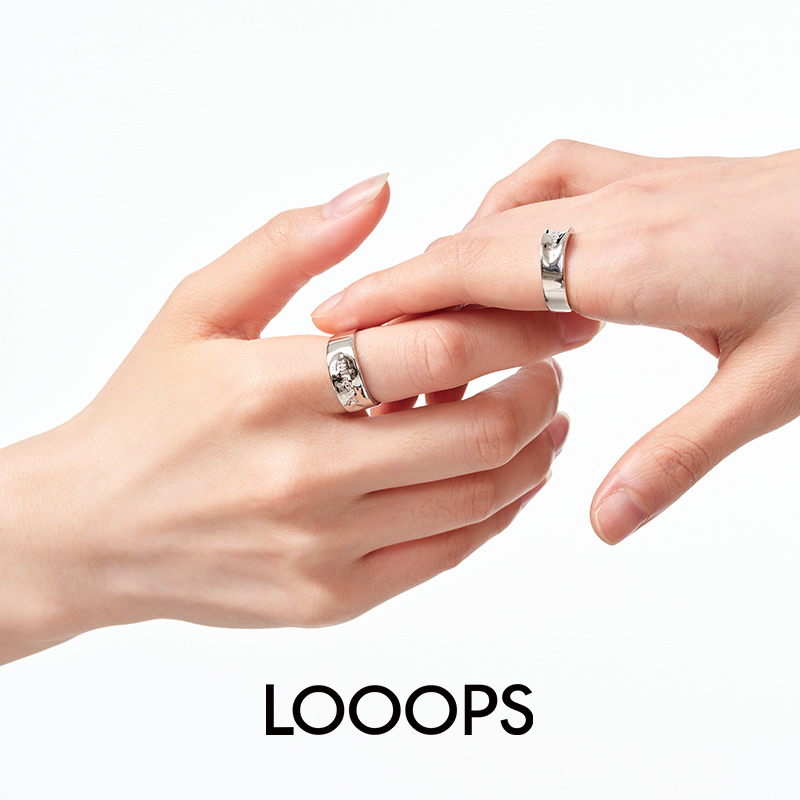 刻字925银原创情侣戒指