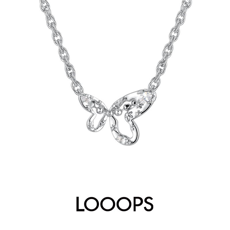 镂空星星蝴蝶串联项链