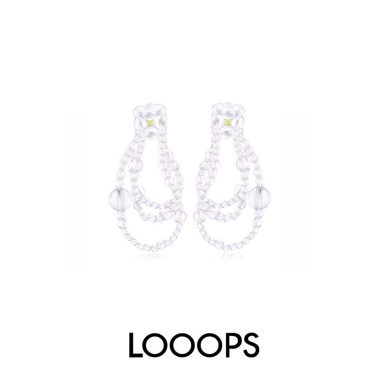 耳钉looops原创设计串珠