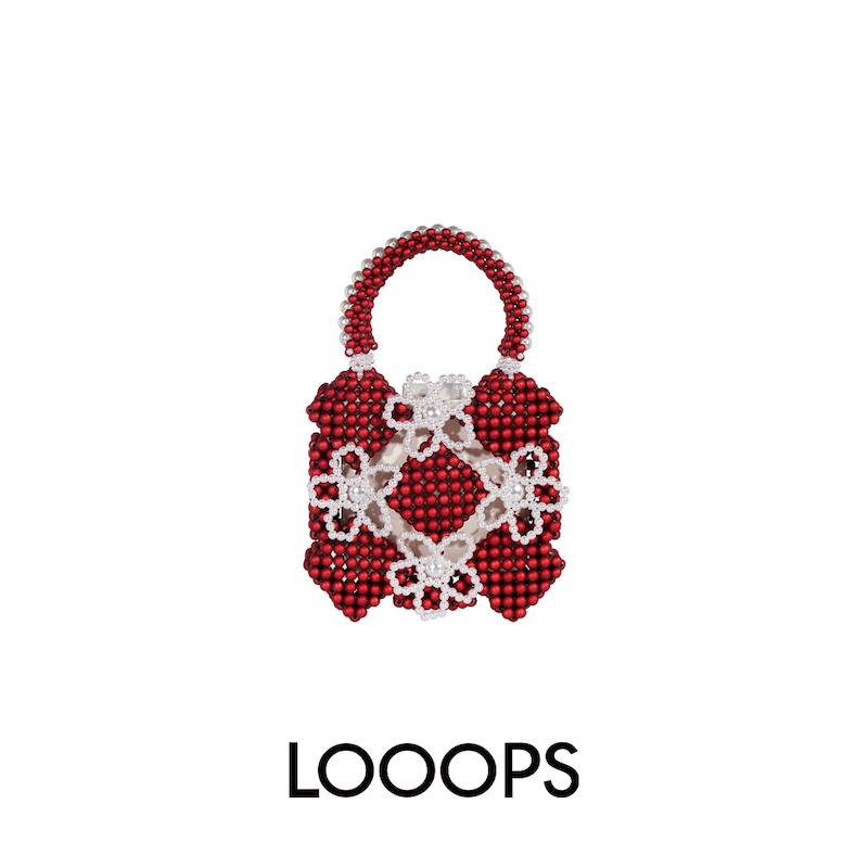 looops手提包串珠花朵原创设计