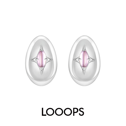 LOOOPS星芒蛋形原创设计耳环