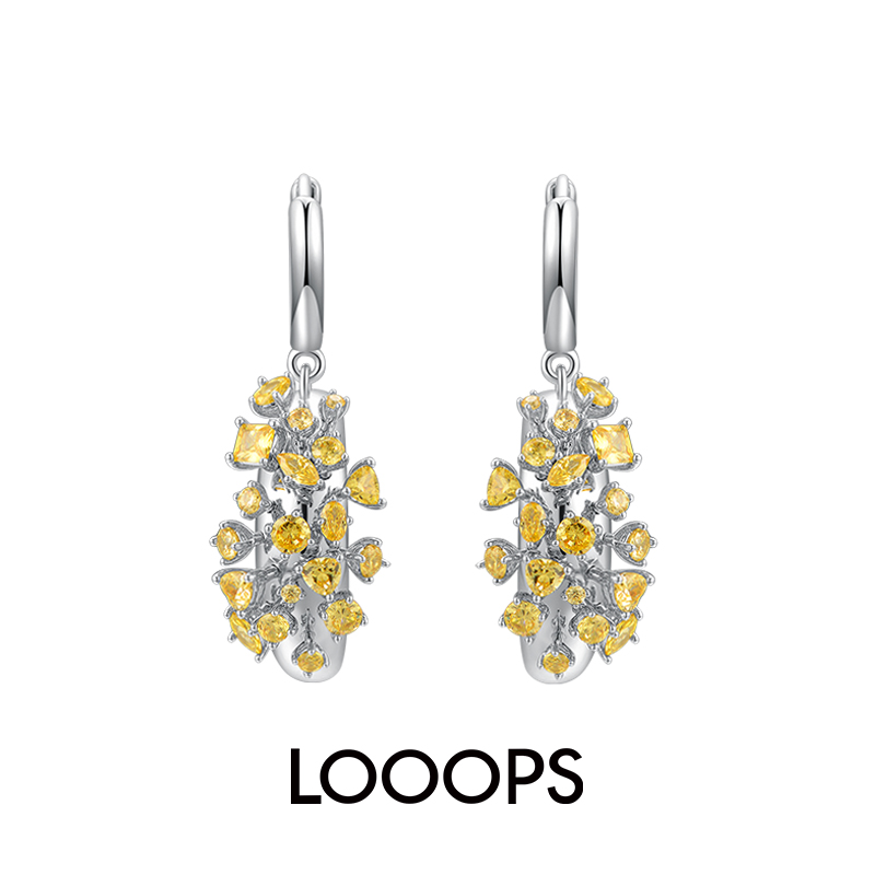 花蕊宝石原创小众耳环