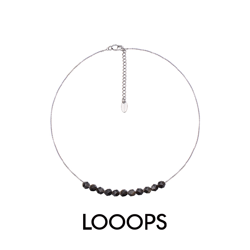 微笑弧线天然水晶项链