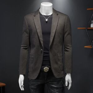 ZS精品高品质爆款商务休闲上衣时尚韩版潮流男士西服秋冬季外套
