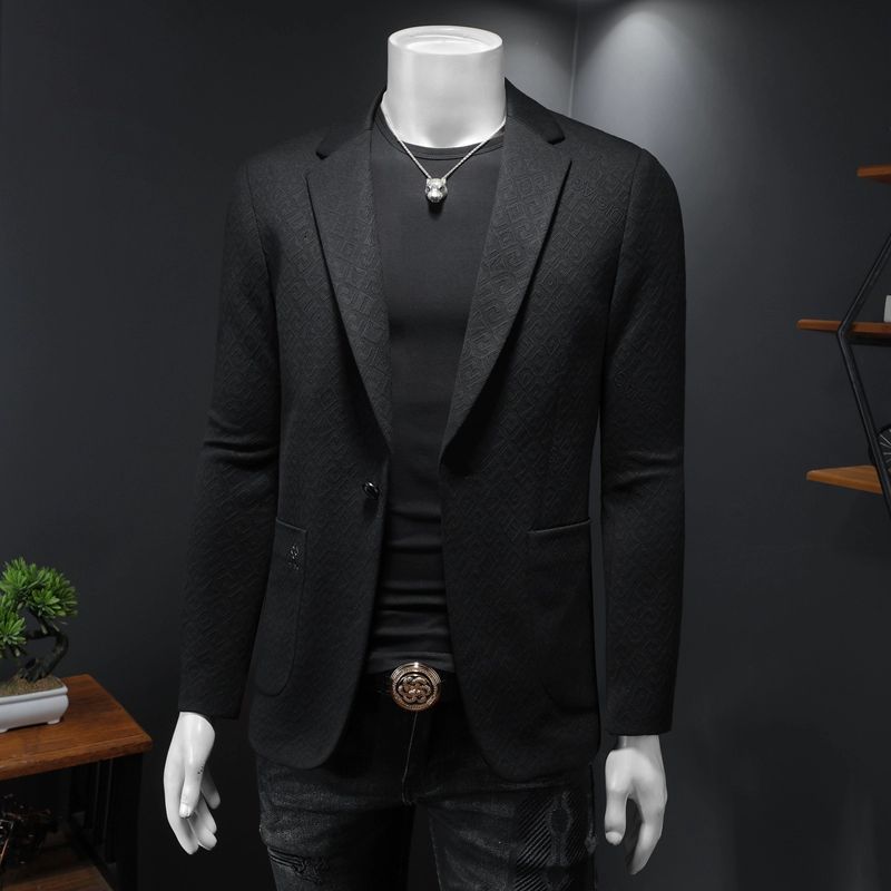 ZS精品西服男士秋冬外套新款韩版修身潮牌高品质上衣大码西装四季
