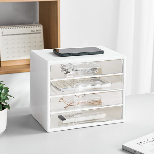 化妆品收纳盒桌面抽屉式口红整理柜盒子分格置物架宿舍梳妆台架子