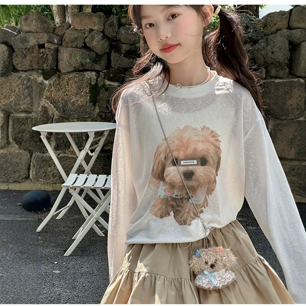 童装2026夏季新品韩版女童卡T恤