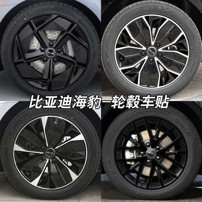 海豹DMI轮毂车贴改装黑化