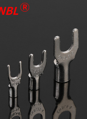 奔龙Y型线耳SNB2-3.2/SNB2-4/2-5/3.5-6/3.5-5叉形裸端子CNBL奔龙