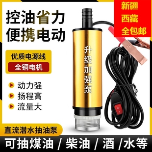 电动抽油泵12v24v220v柴油泵加油机加油枪抽油器家用油抽子抽水泵