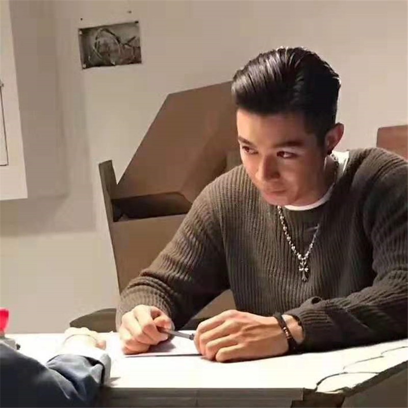 定制款欧美潮牌CH925纯银男女克银饰 儸伈复古十字架项链做旧吊坠