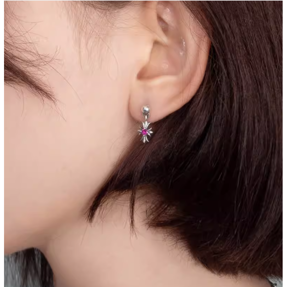 克罗潮牌男女babyfat925纯银复古耳钉CH伈耳坠十字耳饰情侣款耳环,饰品/流行首饰/时尚饰品新,耳钉,淘宝优惠券,粉丝福利购,淘宝优惠卷