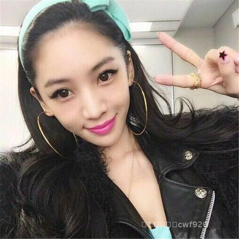 欧美风耳坠大圈圈雪梨韦雪同款