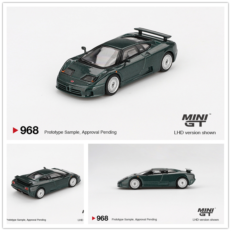 MINIGT 1:64 Bugatti EB110 GT Verde Scuro 仿真 合金 汽车模型