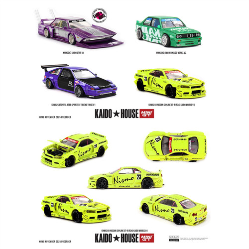 【预售】Kaido House + MINIGT 日产 Nissan Skyline GT-R (R34)