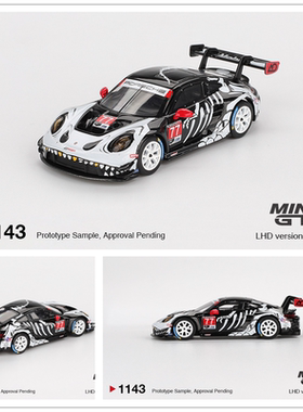 【预售】MINIGT 1:64 保时捷Porsche 911 GT3 R #77 AO Racing