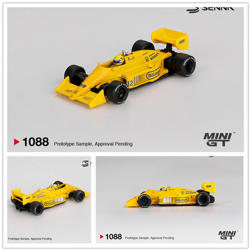 MINIGT 1:64 1088号 莲花 Lotus 99T #12 Ayrton Senna 合金 车模