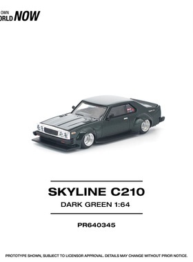 POPRACE 1:64 SKYLINE C210 DARK GREEN NEW TOOLING 深绿色车模