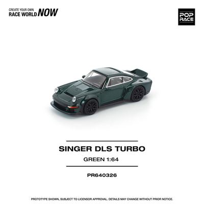 POPRACE 1:64 SINGER DLS TURBO (ROAD) GREEN 仿真合金汽车模型