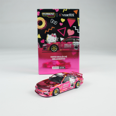TW 1:64 VERTEX Silvia (S14) Hello Kitty Pink Chrome 电镀粉