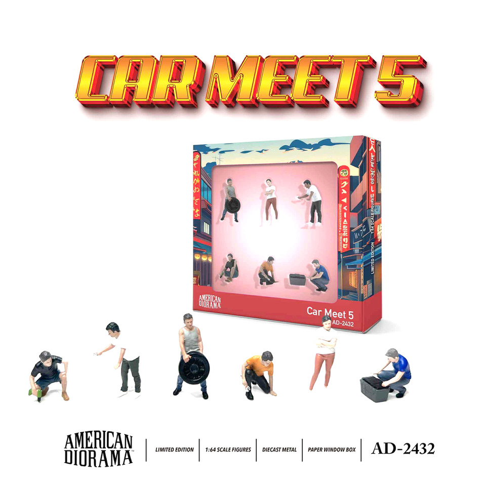 American Diorama 1:64 Figure set - Car Meet 5 合金人偶