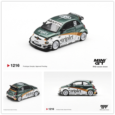 【预售】MINIGT 1:64 阿巴斯 Abarth 595 LB-WORKS TY特别版 合金