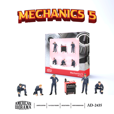 【预售】American Diorama 1:64 Figure set - Mechanics合金人偶